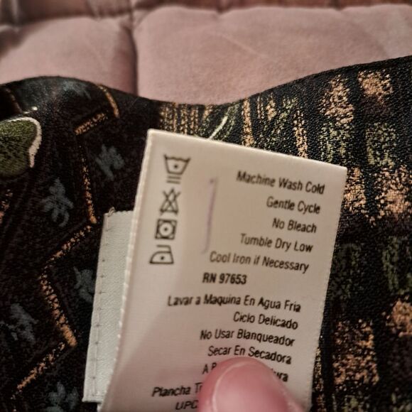 Just My Size Top Women's 22W/24W Green Asian Earthy Bohemian Evening Formal Y2K - Picture 6 of 9